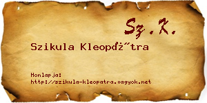 Szikula Kleopátra névjegykártya